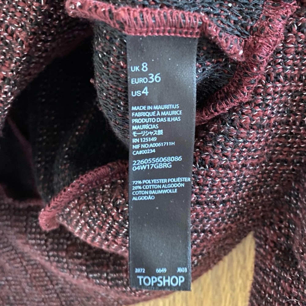 TOPSHOP Oversized Knit Turtleneck Sweater - Size 4 - Picture 11 of 12